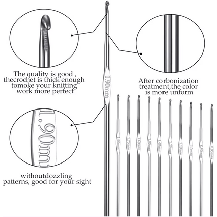 Crochet Steel Hooks For Thread and Wool