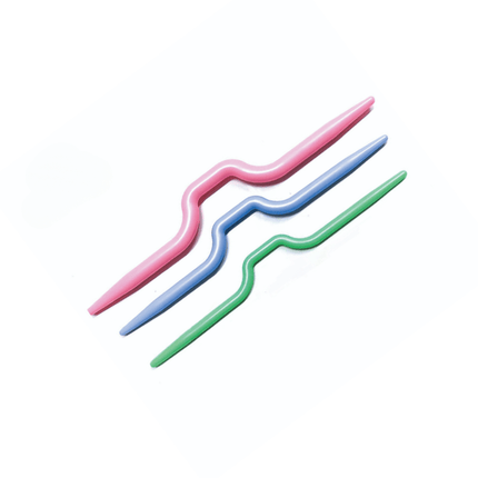ABS Plastic Cable Stitch Knitting Needles – Set of 3 (3mm, 4mm, 5mm) – Straight Cable Stitch Holder for Knitting & Crochet – DIY Craft Tool