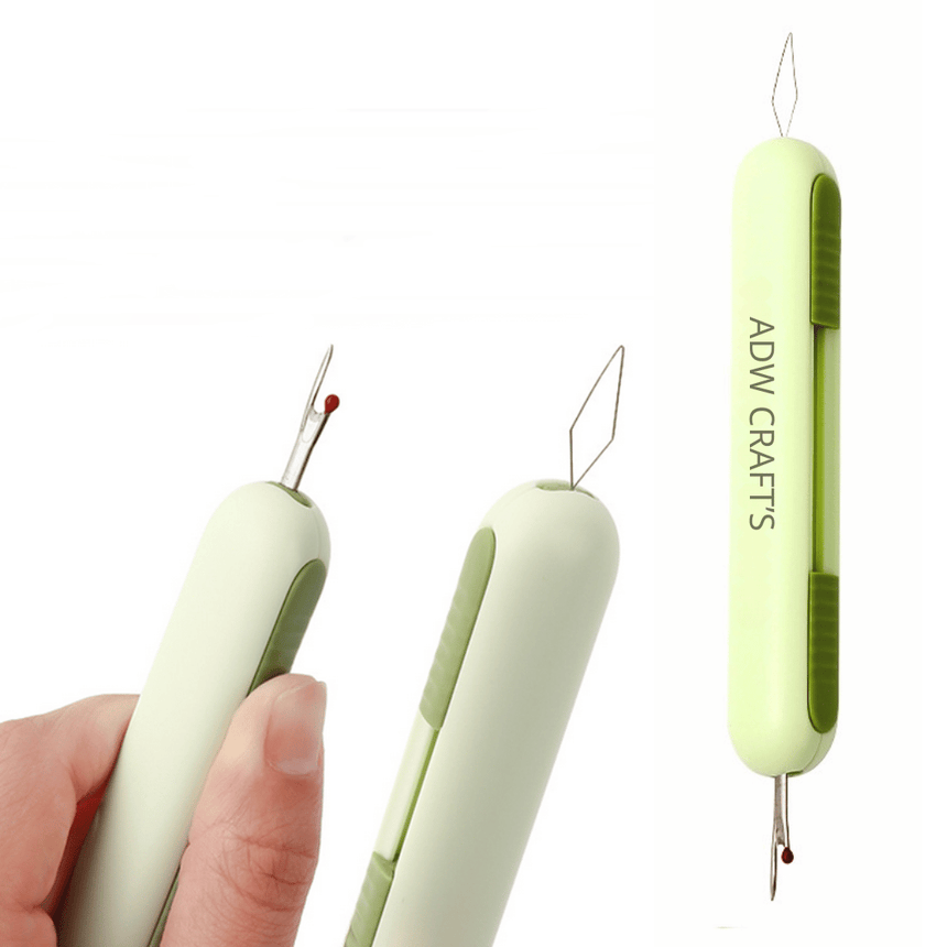 2 in 1 Needle Threader Tool with Seam Ripper – Automatic Needle Thread Inserter for Sewing, Tailoring, Embroidery & Crafts