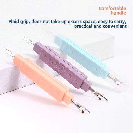 2 in 1 Needle Threader Tool with Seam Ripper – Automatic Needle Thread Inserter for Sewing, Tailoring, Embroidery & Crafts