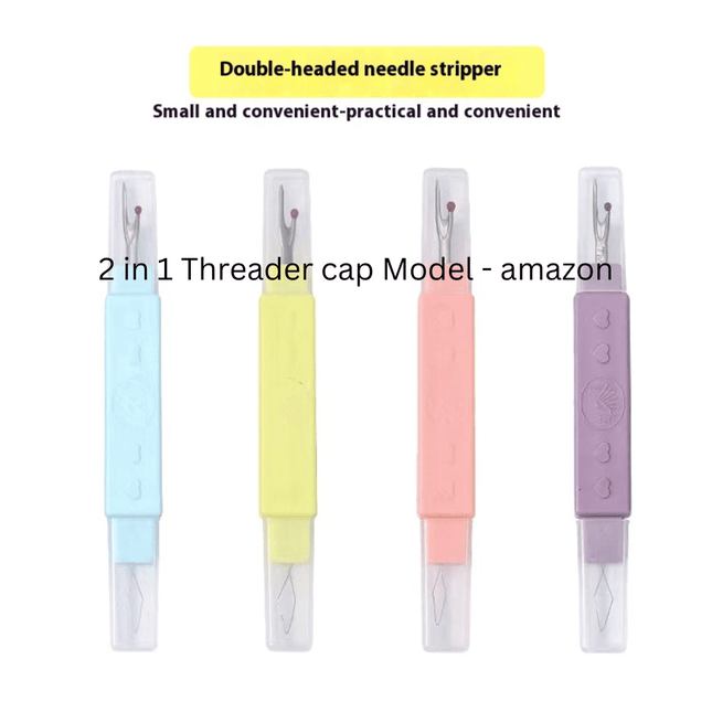 2 in 1 Needle Threader Tool with Seam Ripper – Automatic Needle Thread Inserter for Sewing, Tailoring, Embroidery & Crafts