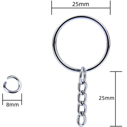 Silver Plated Flat Keychain Rings