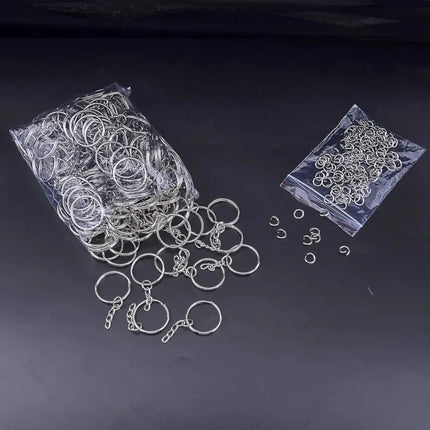 Silver Plated Flat Keychain Rings