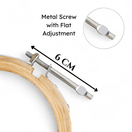 5 Ply Embroidery Wooden Hoop(With Metal Screw)