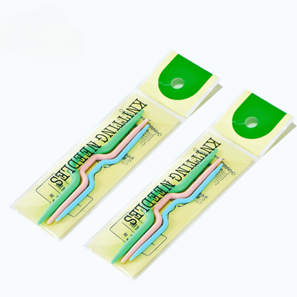 ABS Plastic Cable Stitch Knitting Needles – Set of 3 (3mm, 4mm, 5mm) – Straight Cable Stitch Holder for Knitting & Crochet – DIY Craft Tool