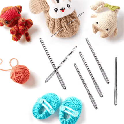 12 Pcs - Large Eye Blunt Needle for Crochet