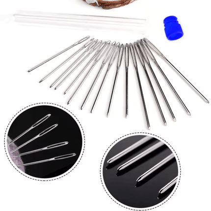 12 Pcs - Large Eye Blunt Needle for Crochet