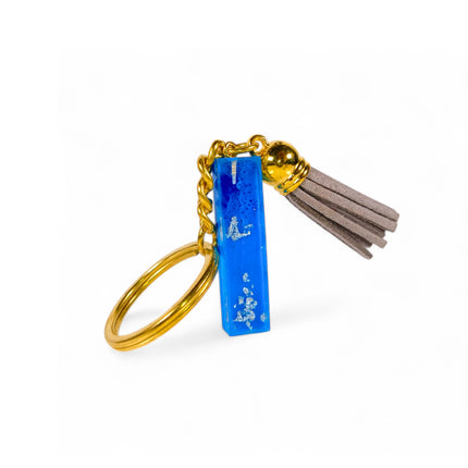 Epoxy Resin Customised Alphabet Keychain - BLUE Design