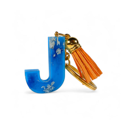 Epoxy Resin Customised Alphabet Keychain - BLUE Design