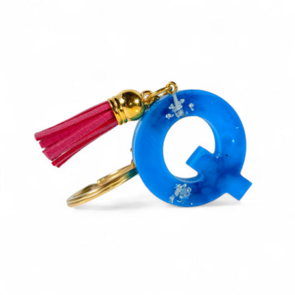 Epoxy Resin Customised Alphabet Keychain - BLUE Design