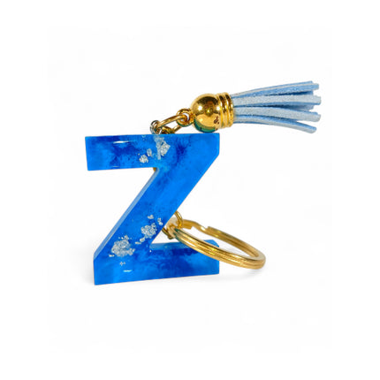 Epoxy Resin Customised Alphabet Keychain - BLUE Design