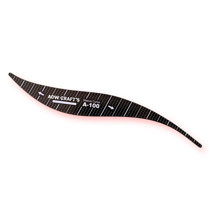 Tailoring Curve Ruler – 25 CM Flexible Armhole Curve Scale – Sewing French Curve Tool for Neck, Sleeve, Hip, and Blouse Pattern Making – Yellow wooden