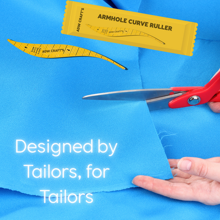Tailoring Curve Ruler – 25 CM Flexible Armhole Curve Scale – Sewing French Curve Tool for Neck, Sleeve, Hip, and Blouse Pattern Making – Yellow wooden