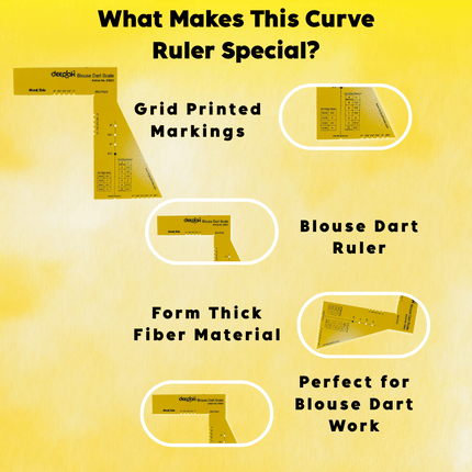 Blouse Dart Scale for Tailoring, Sewing, Blouse Cutting, Dart Marking and Pattern Making