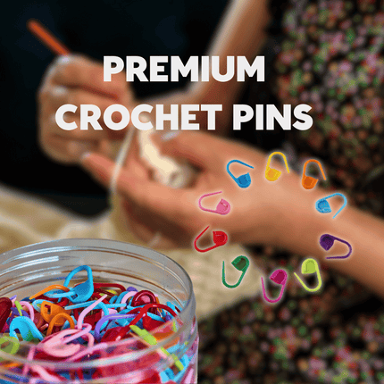 Crochet Marker Pins - Stitch Markers, Plastic Locking Clips, Knitting Crochet Place Markers