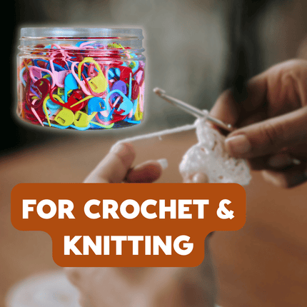 Crochet Marker Pins - Stitch Markers, Plastic Locking Clips, Knitting Crochet Place Markers