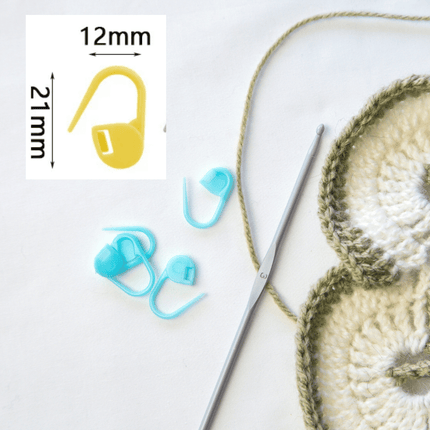 Crochet Marker Pins - Stitch Markers, Plastic Locking Clips, Knitting Crochet Place Markers