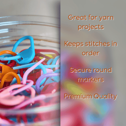Crochet Marker Pins - Stitch Markers, Plastic Locking Clips, Knitting Crochet Place Markers