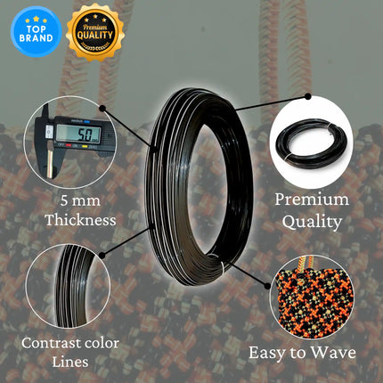Black - Disco Wire for Basket Making