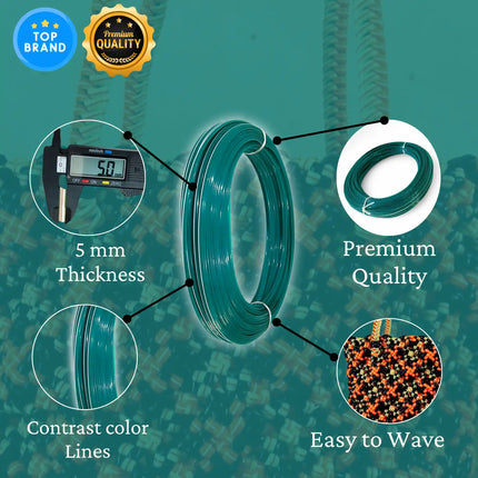 Bottle Green - Disco Wire for Basket Making