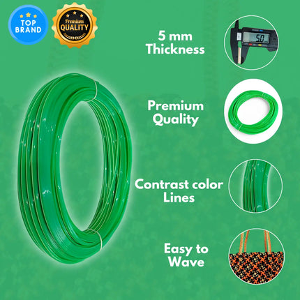 Dark Green - Disco Wire for Basket Making