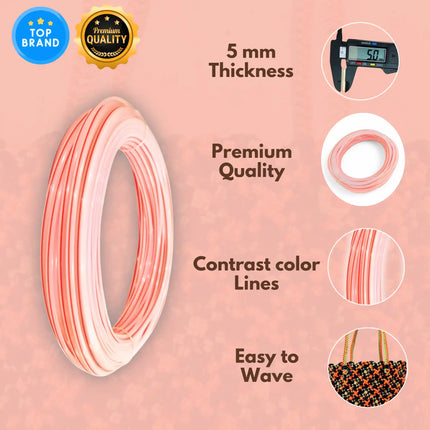 Light Cream- Disco Wire for Basket Making