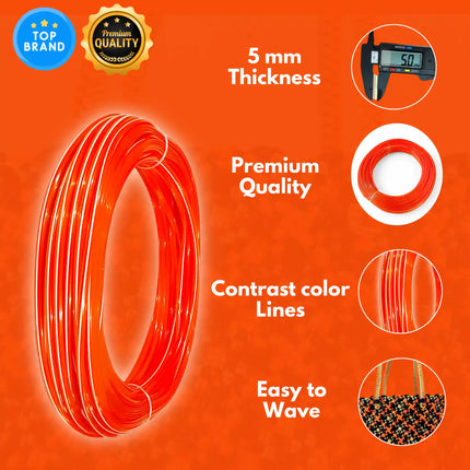 Dark Orange - Disco Wire for Basket Making