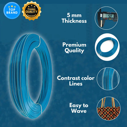 Peacock Blue - Disco Wire for Basket Making