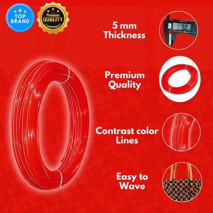 RED - Plastic Wire for Basket Making