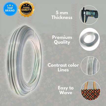 Silver - Disco Wire for Basket Making