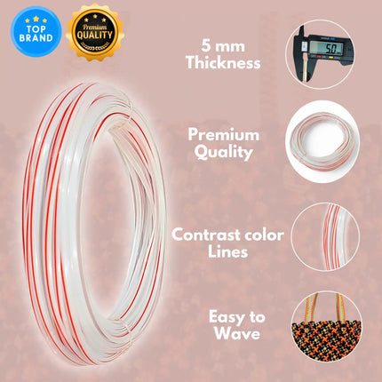 White - Disco Wire for Basket Making