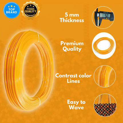 Yellow - Disco Wire for Basket Making