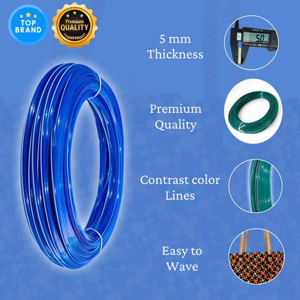 BLUE - Disco Wire for Basket Making