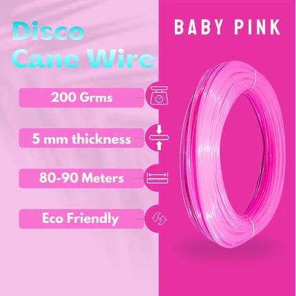 Baby Pink - Disco Wire for Basket Making