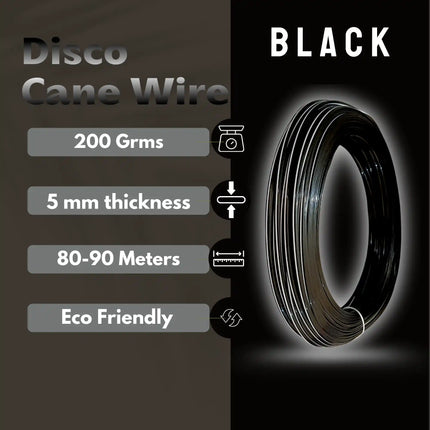 Black - Disco Wire for Basket Making
