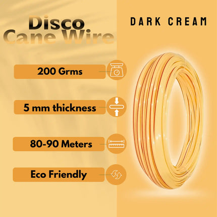 Dark Cream - Disco Wire for Basket Making