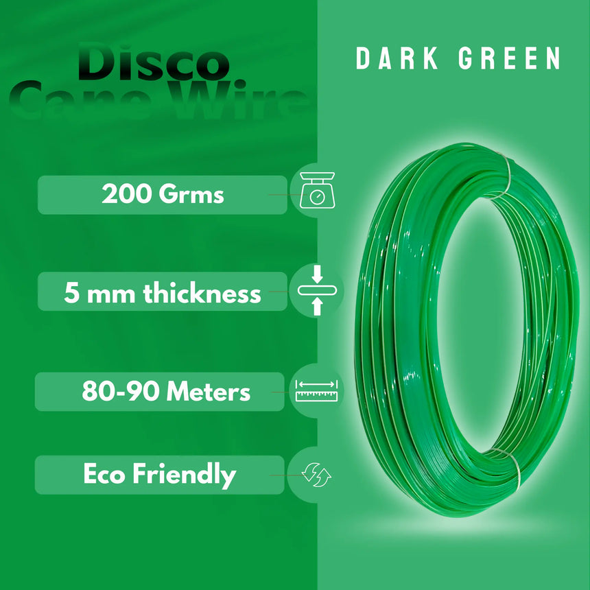 Dark Green - Disco Wire for Basket Making