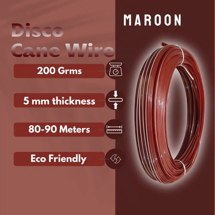 Maroon - Disco Wire for Basket Making