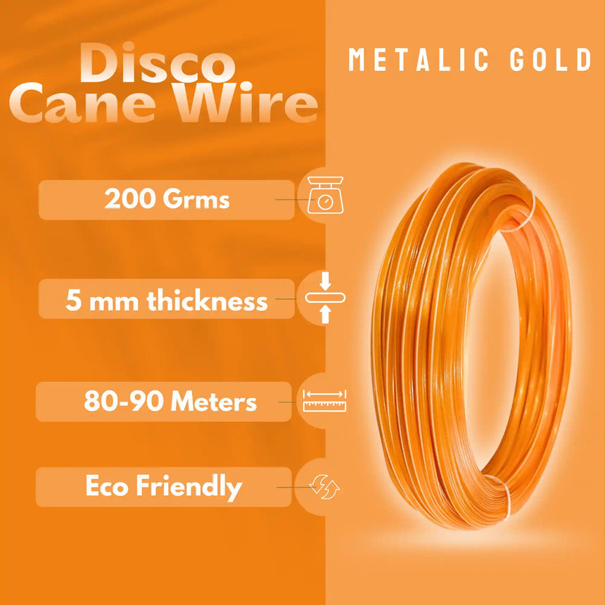 Metallic Gold - Disco Wire for Basket Making