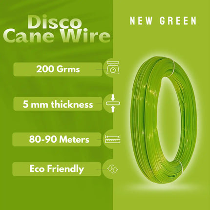 New Parrot Green - Disco Wire for Basket Making