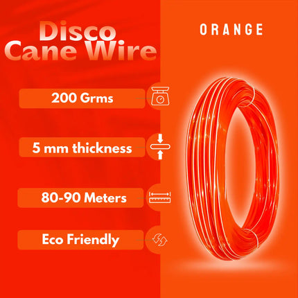Dark Orange - Disco Wire for Basket Making