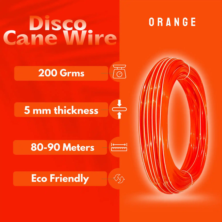Dark Orange - Disco Wire for Basket Making