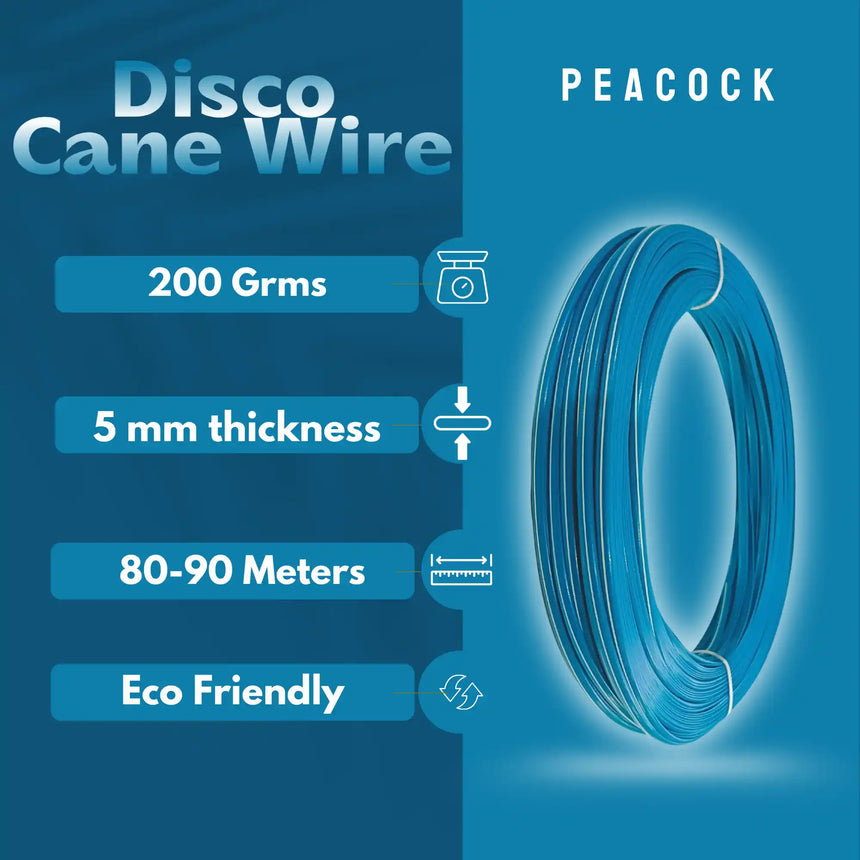 Peacock Blue - Disco Wire for Basket Making