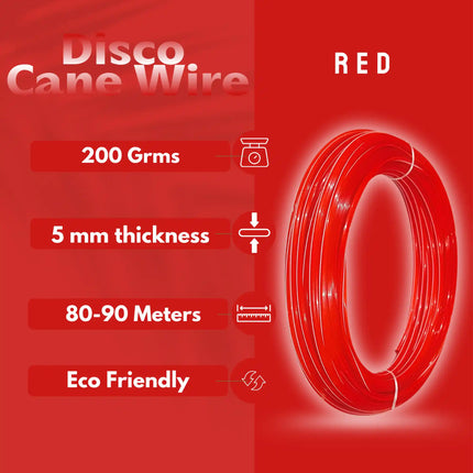 Red - Disco Wire for Basket Making