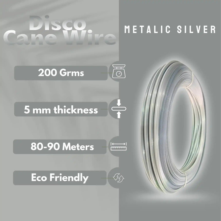 Silver - Disco Wire for Basket Making