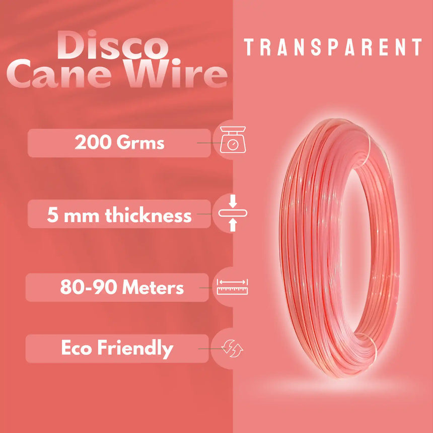 Transparent - Disco Wire for Basket Making