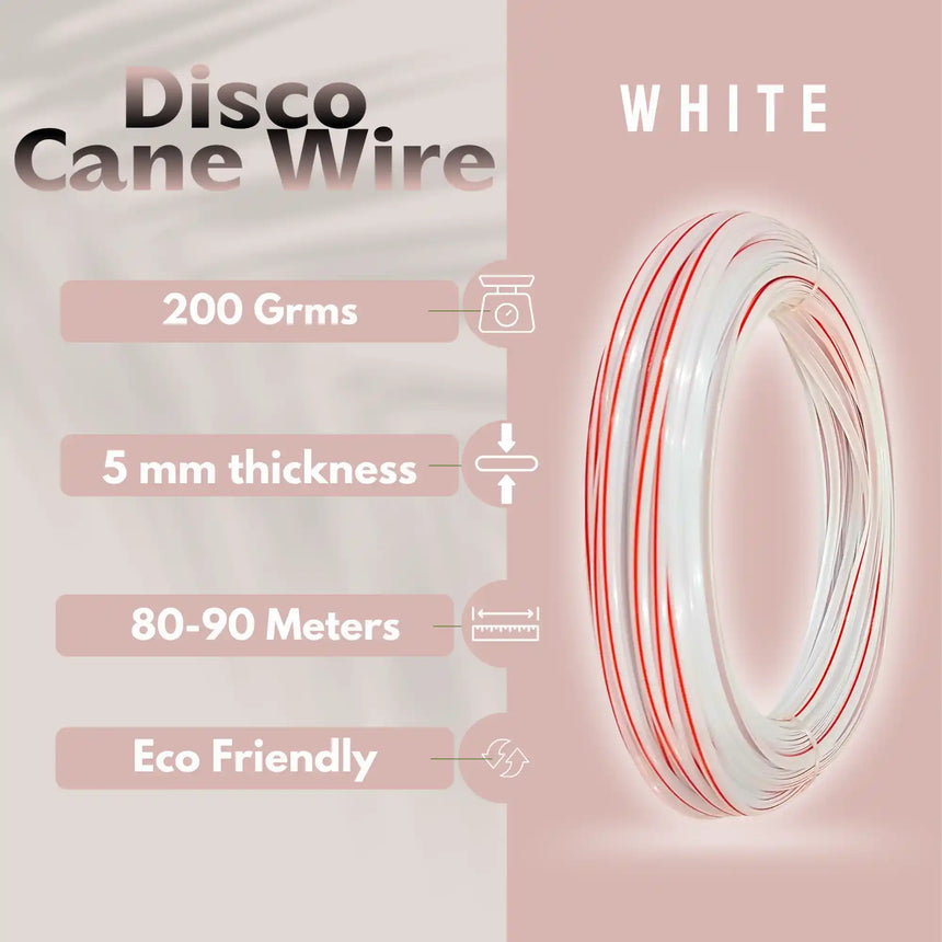 White - Disco Wire for Basket Making
