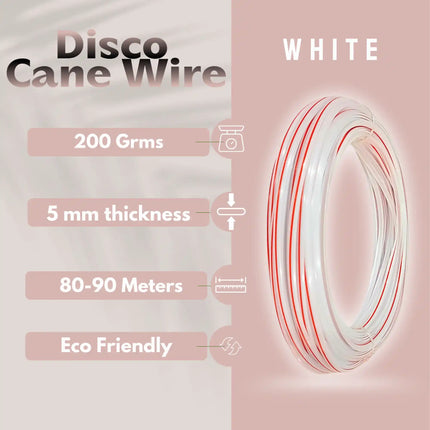 White - Disco Wire for Basket Making
