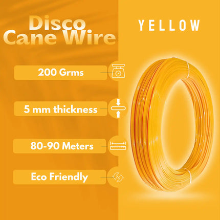 Yellow - Disco Wire for Basket Making