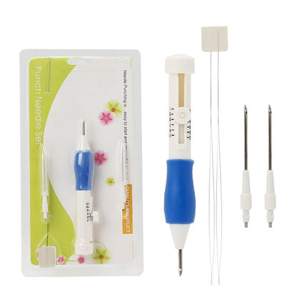 Punching Needle Embroidery Kit for Beginners with Fabric, Wooden Frame & Threads – Complete DIY Craft Set for Embroidery Art & Rug Making